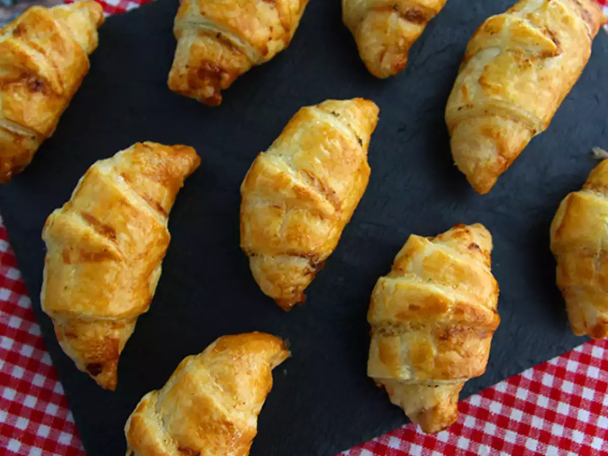 Croissanty z lístkového cesta so šunkou a syrom fromage frais - foto 3