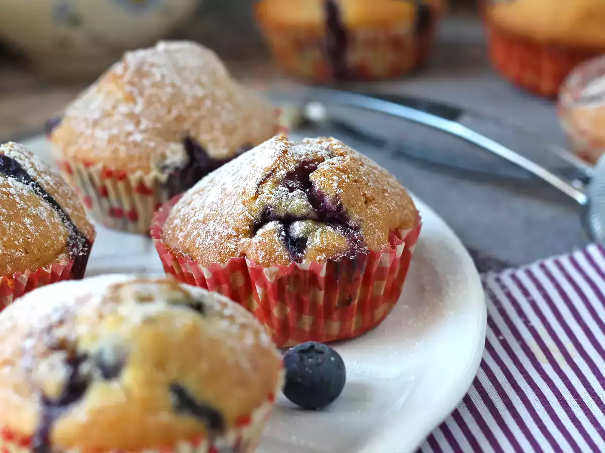 Čučoriedkové muffiny, mini verzia pyrenejského koláča!