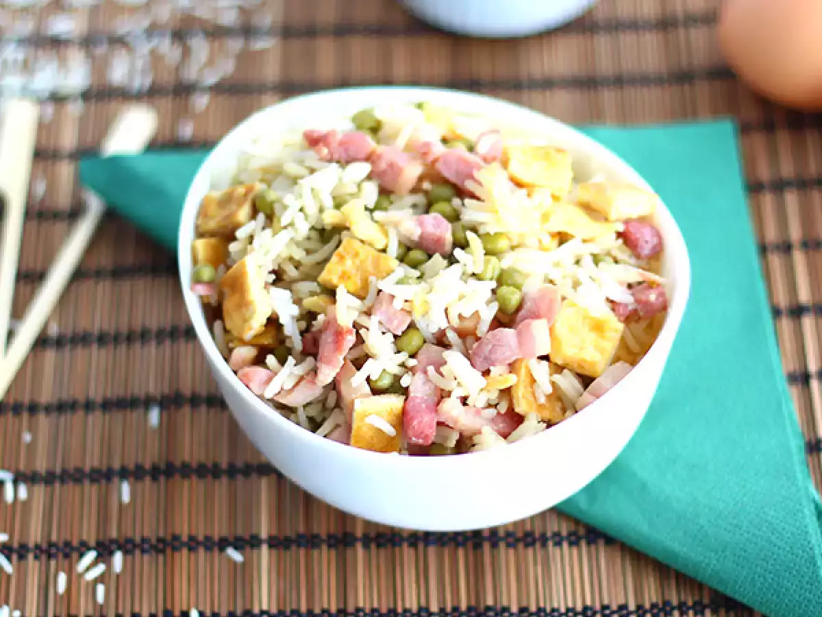 Expresná kantonská ryža, jednoduchý recept