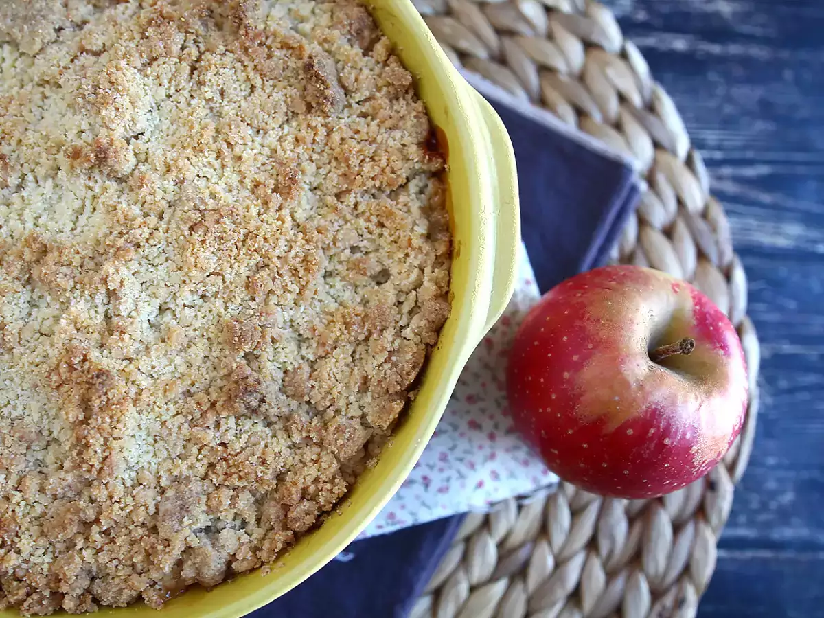 Extra chrumkavá a roztápajúca sa jablkovo-hruškový crumble - foto 4