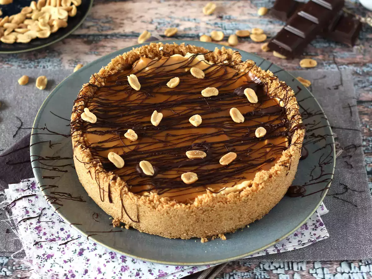 Extra gurmánsky tvarohový koláč v štýle Snickers - foto 5