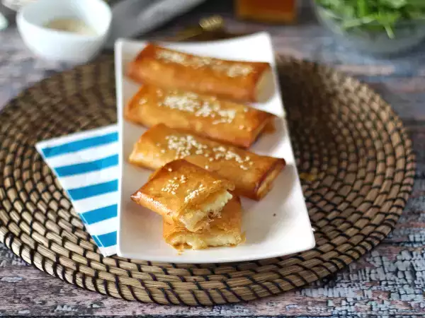 Recept Feta saganaki, grécky recept na chrumky z fety a medu