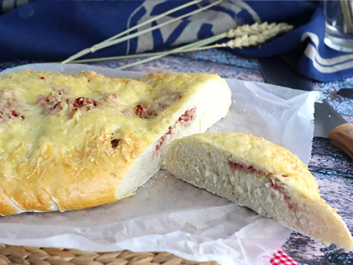 Fougasse so slaninou a cibuľou - foto 2