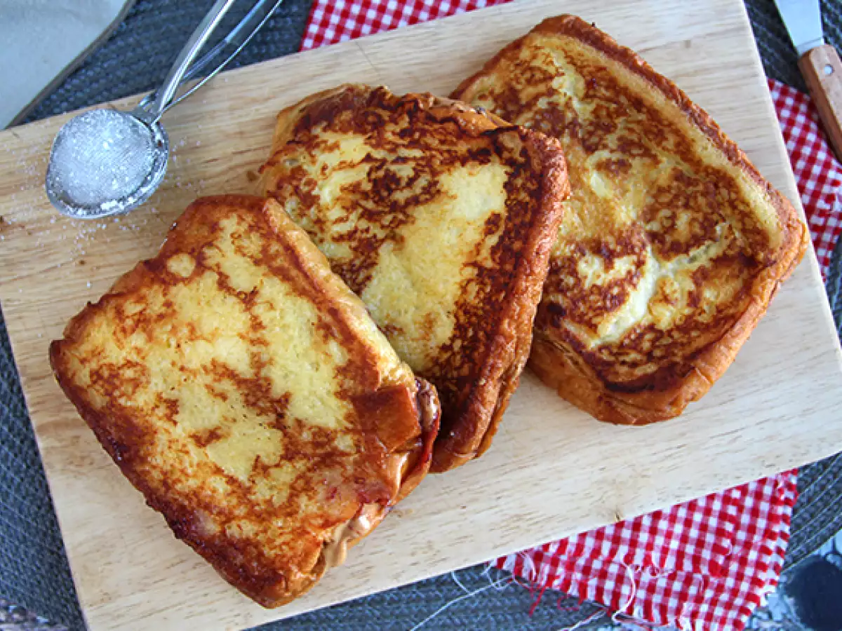 Francúzsky toast s arašidovým maslom a želé - foto 2