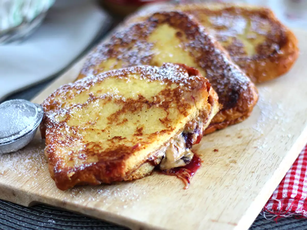 Francúzsky toast s arašidovým maslom a želé - foto 4