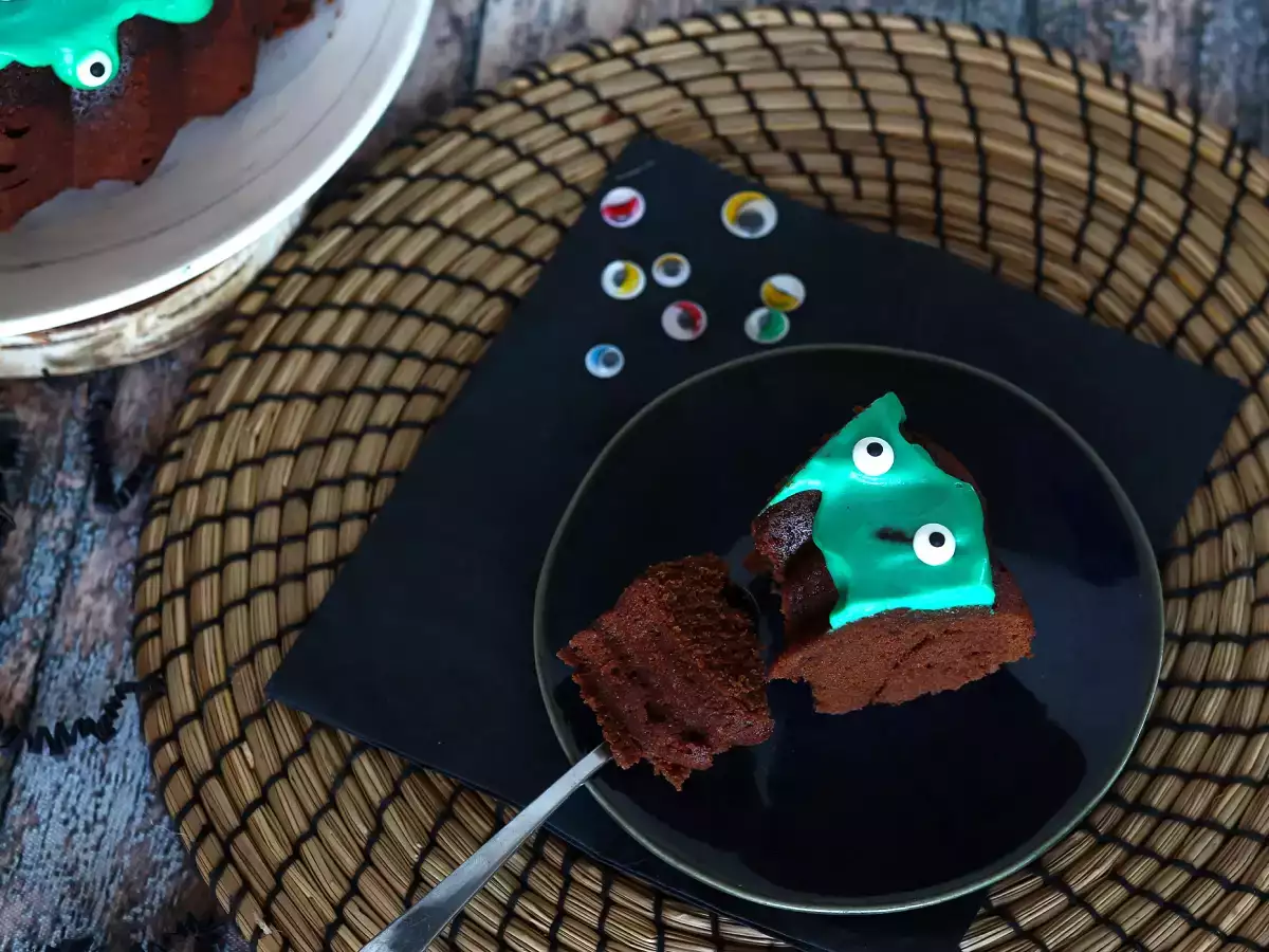 Halloween Bundt torta, lahodný čokoládový koláč - foto 4