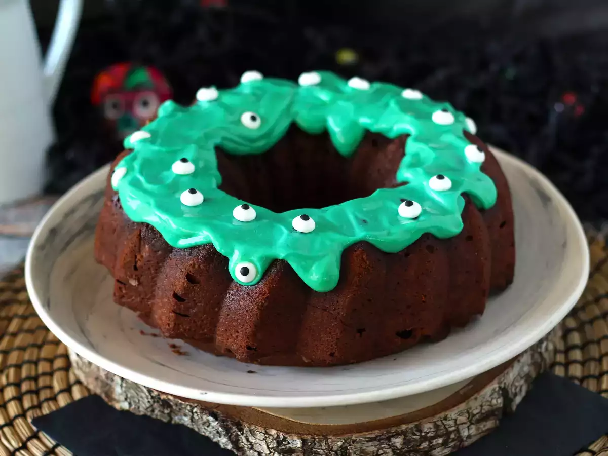 Halloween Bundt torta, lahodný čokoládový koláč - foto 6