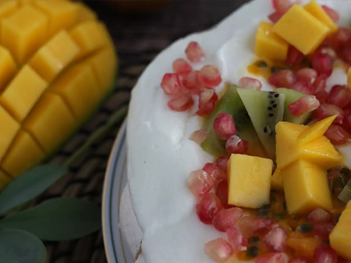 Jednoduchá pavlova z exotického ovocia - foto 4