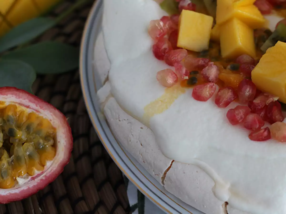 Jednoduchá pavlova z exotického ovocia - foto 5