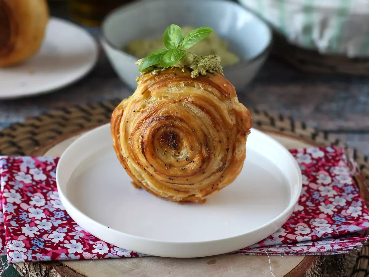 Jednoduchá slaná rolka New York s pestom a fromage frais so 4 prísadami