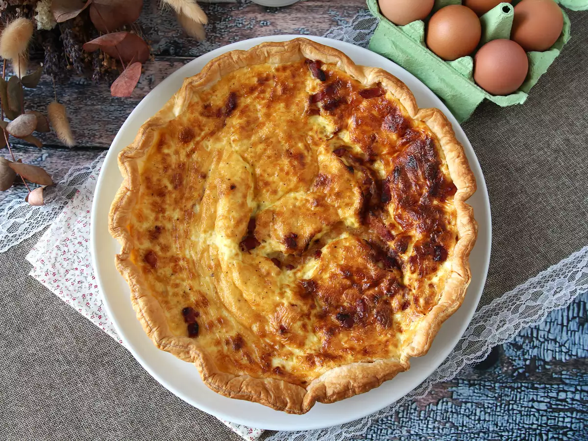 Jednoduchý domáci quiche lorraine recept - foto 3