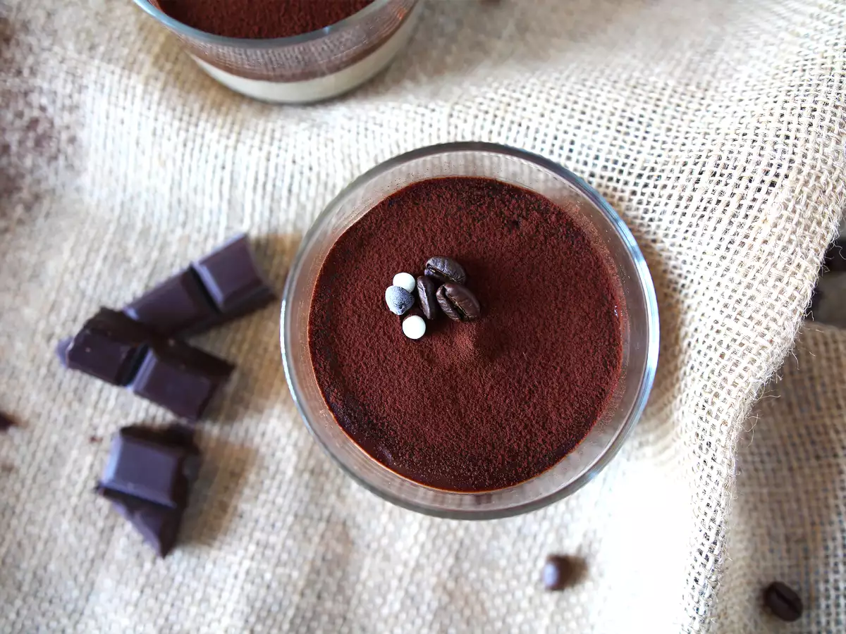 Kávový krém s ganache a kakaom - foto 4