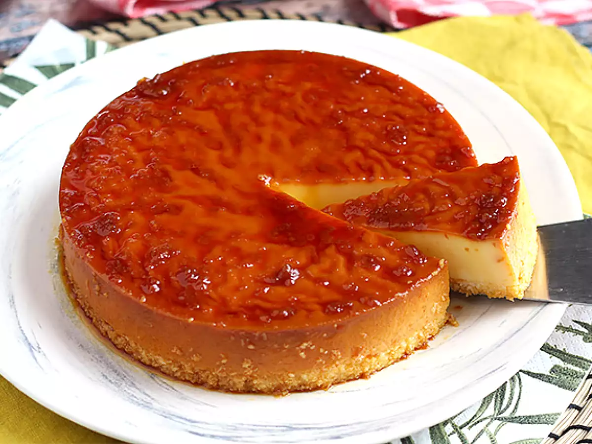 Kokosový flan v reštaurácii Cookeo