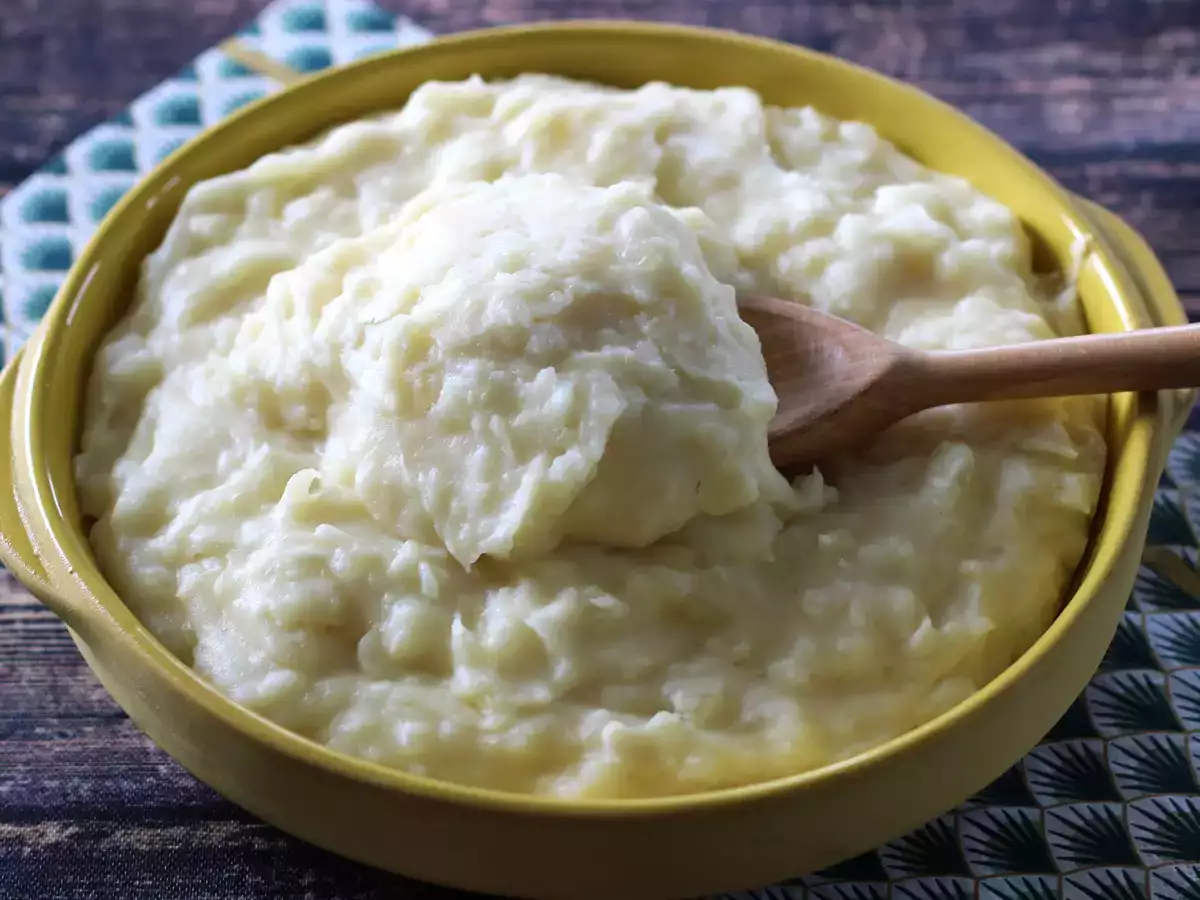 Krémové a jednoduché pyré z manioku