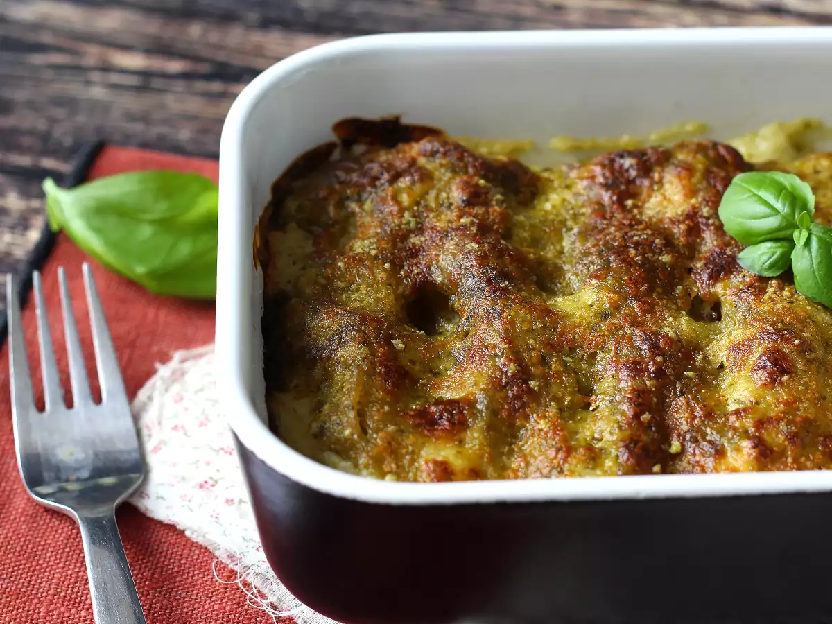 Krémové pesto cannelloni au gratin: jednoduchý a chutný recept - foto 4