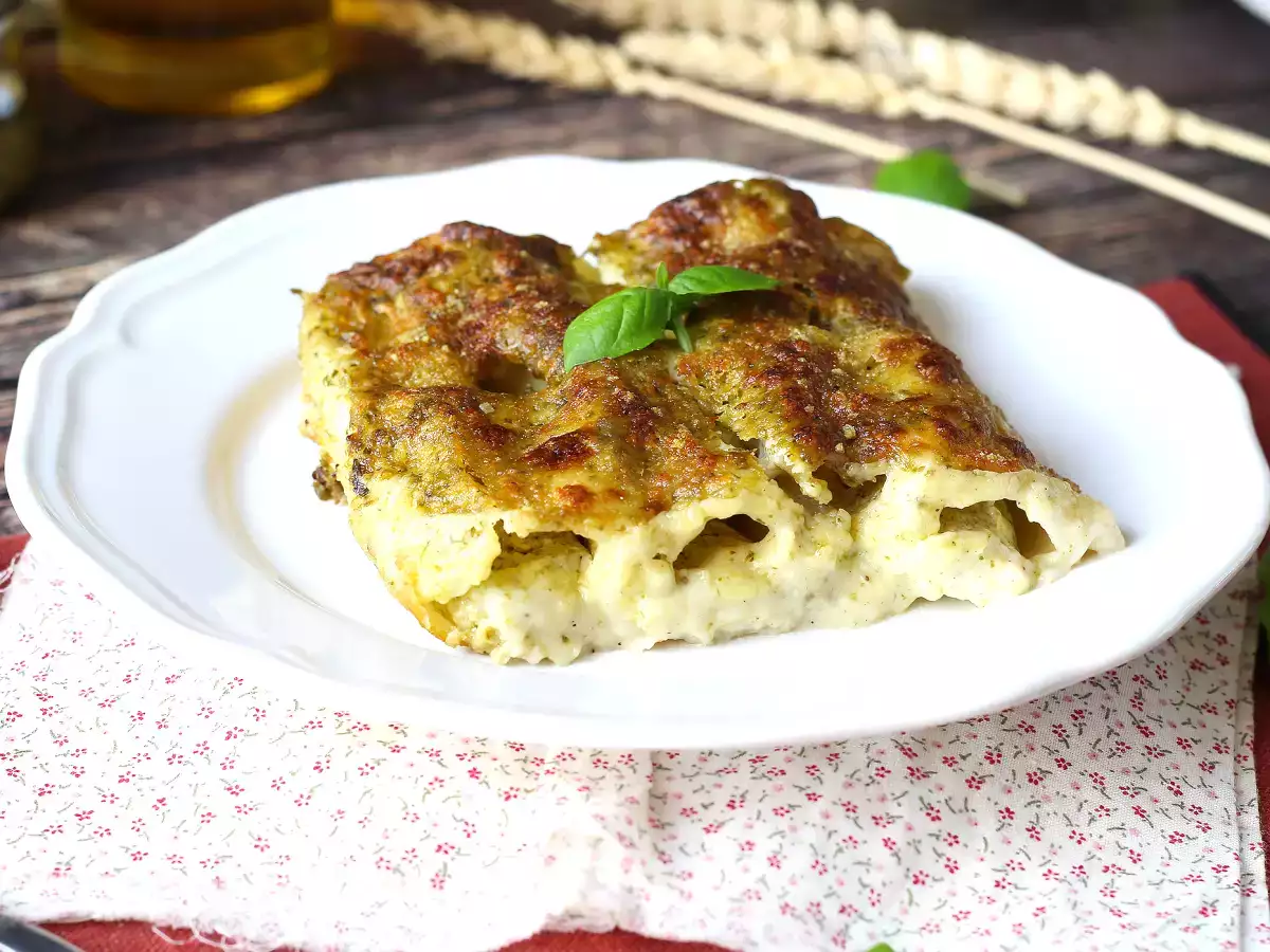 Krémové pesto cannelloni au gratin: jednoduchý a chutný recept - foto 5