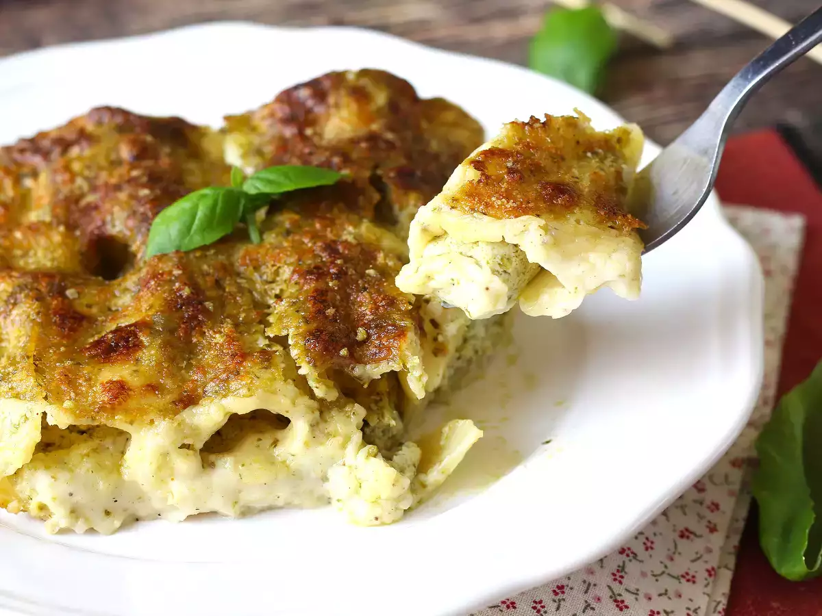 Krémové pesto cannelloni au gratin: jednoduchý a chutný recept - foto 7