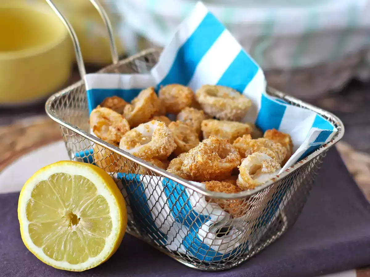 Krúžky kalamárov vo fritéze chrumkavé a ľahké - foto 3