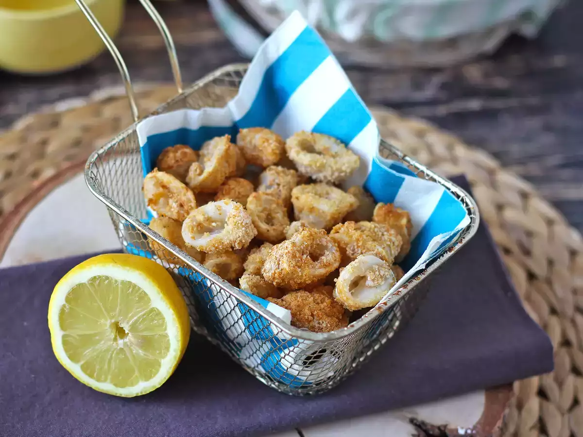 Krúžky kalamárov vo fritéze chrumkavé a ľahké - foto 5