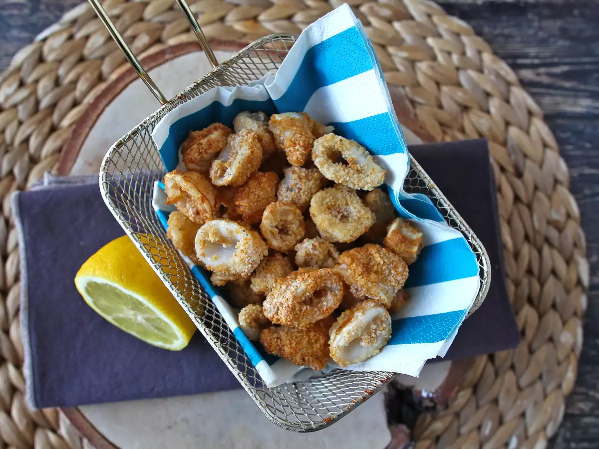 Krúžky kalamárov vo fritéze chrumkavé a ľahké - foto 7