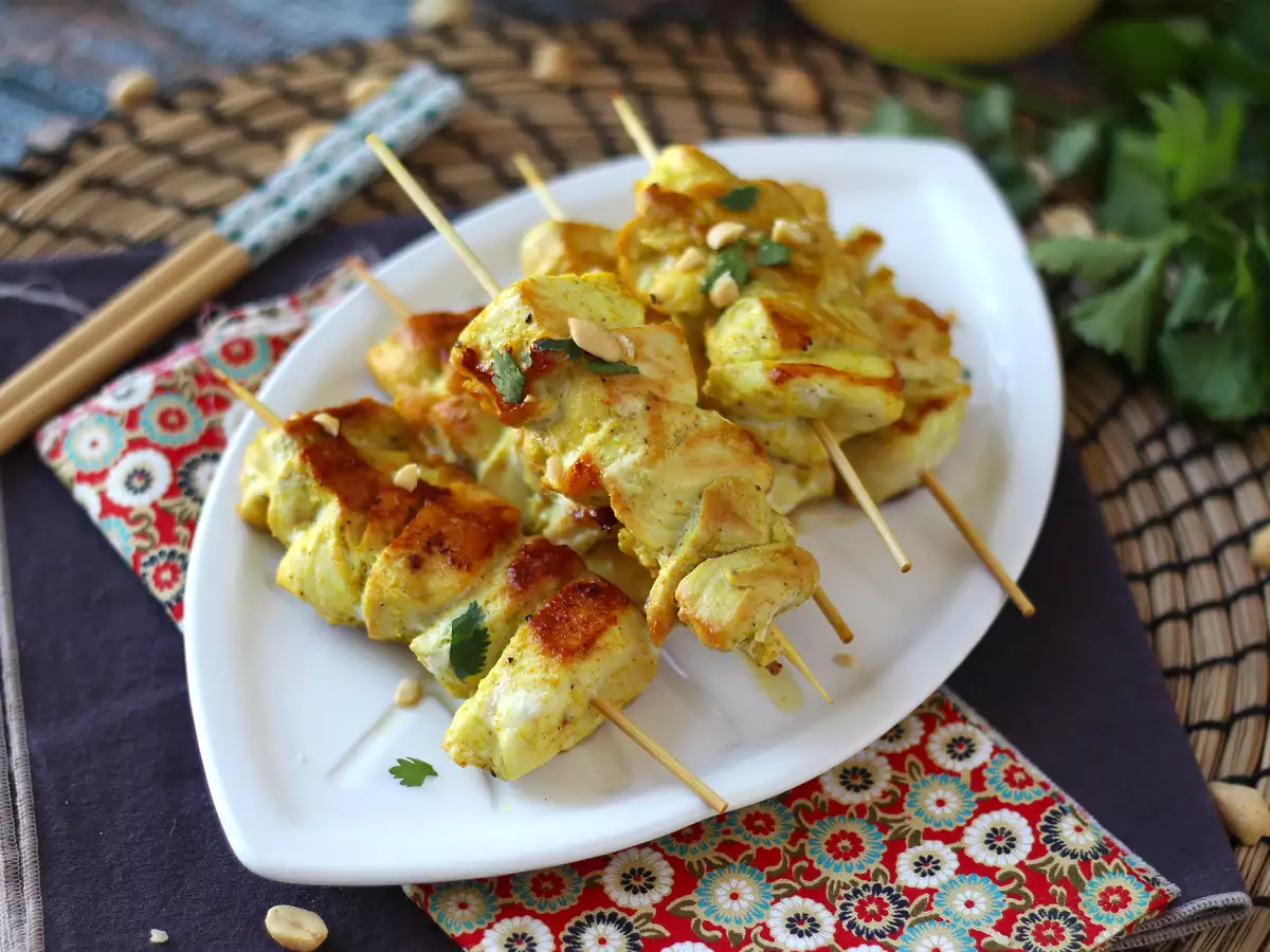 Kuracie kebaby s omáčkou satay, kulinárska cesta do Ázie! - foto 2