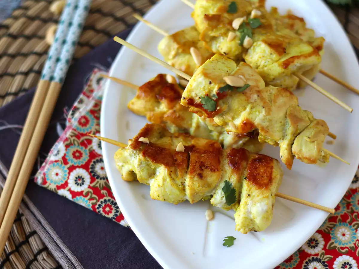 Kuracie kebaby s omáčkou satay, kulinárska cesta do Ázie! - foto 3