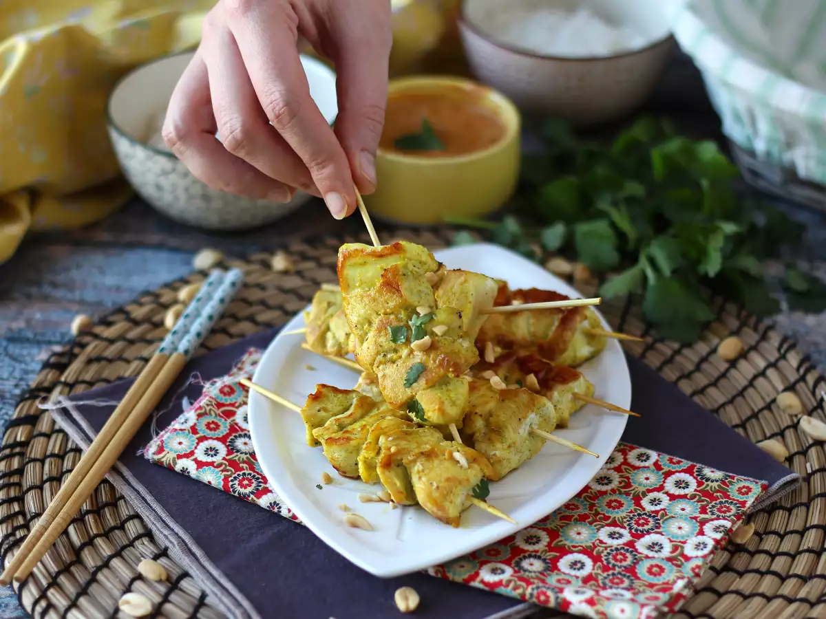 Kuracie kebaby s omáčkou satay, kulinárska cesta do Ázie! - foto 8