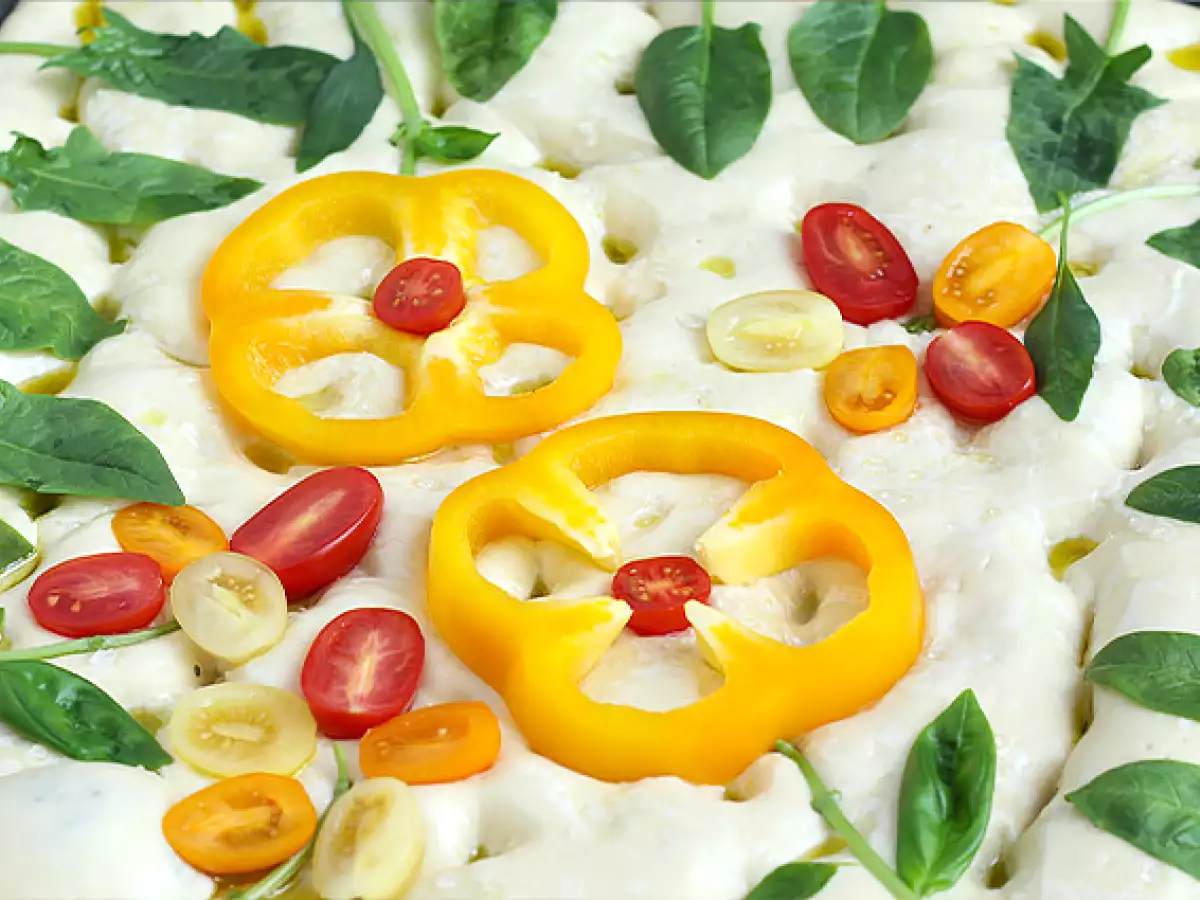 Kvety focaccia - focaccia art - foto 3
