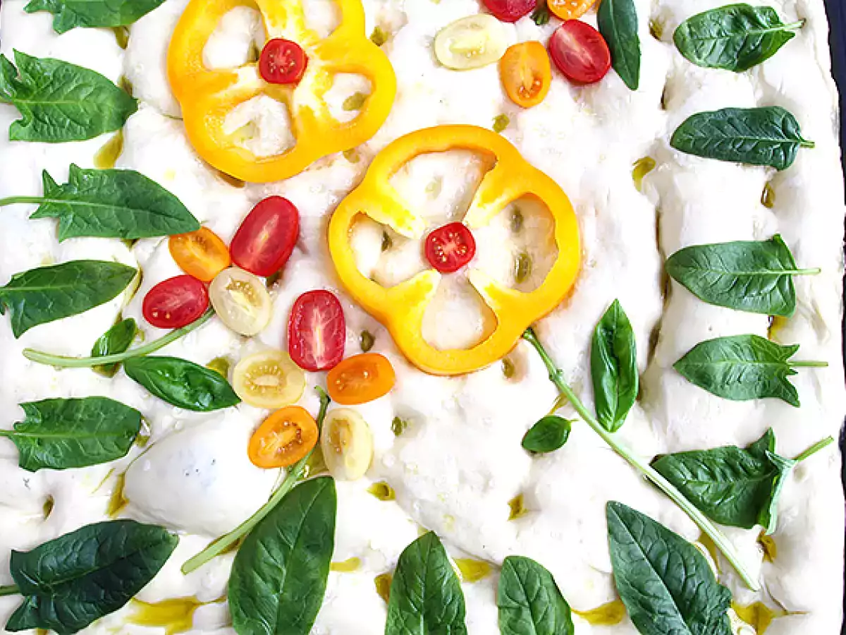 Kvety focaccia - focaccia art - foto 4