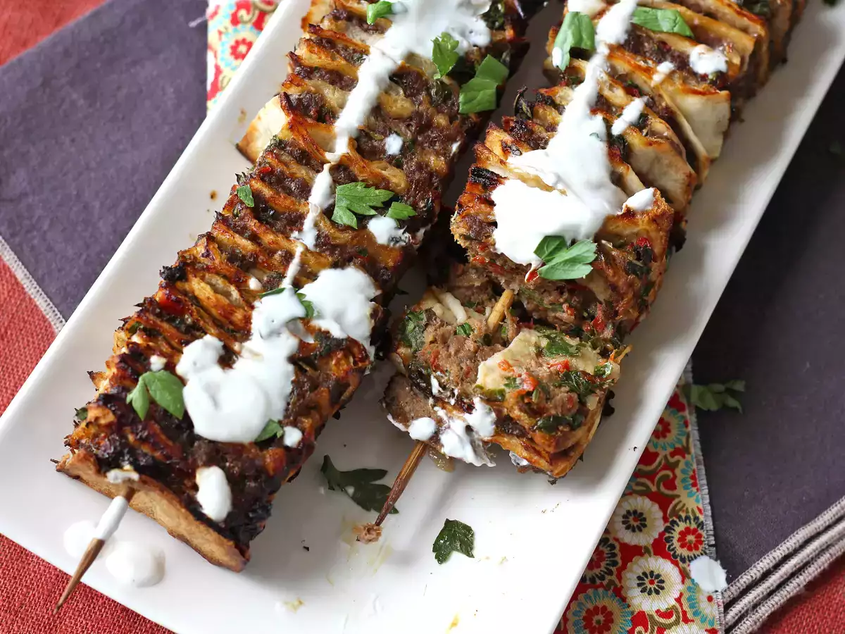 Lavash kebab s tortillami, slávny jednoduchý kebab pečený v rúre! - foto 4