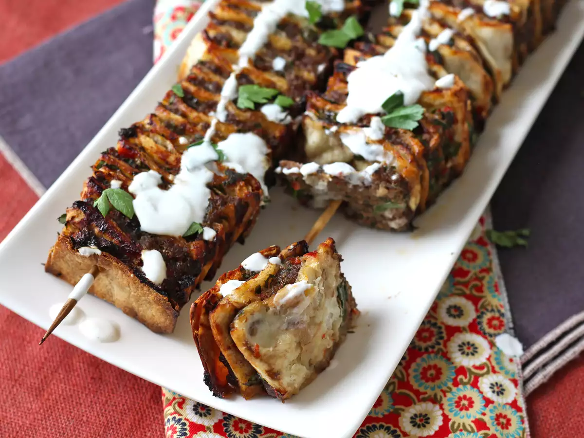 Lavash kebab s tortillami, slávny jednoduchý kebab pečený v rúre! - foto 6