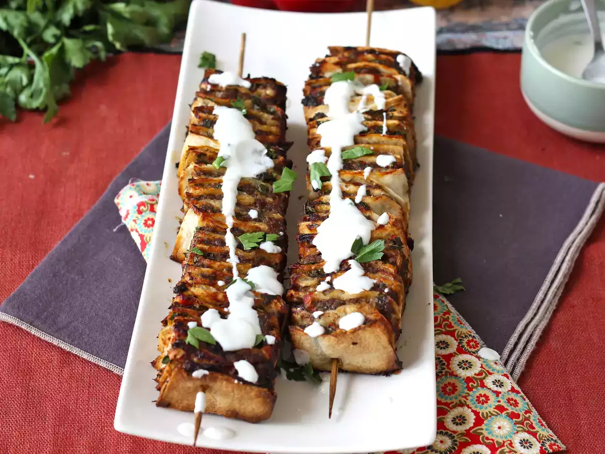 Lavash kebab s tortillami, slávny jednoduchý kebab pečený v rúre! - foto 7