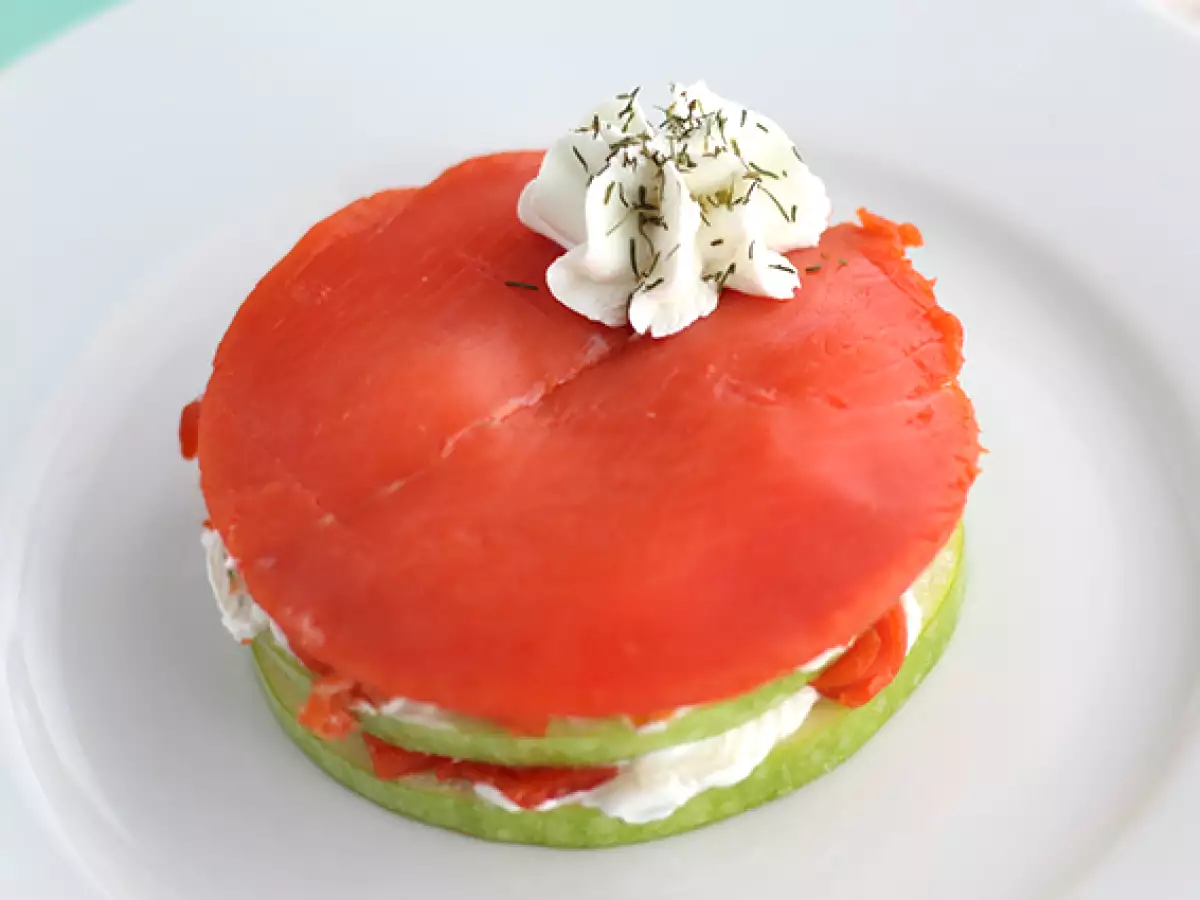 Losos mille feuille so zeleným jablkom - foto 4