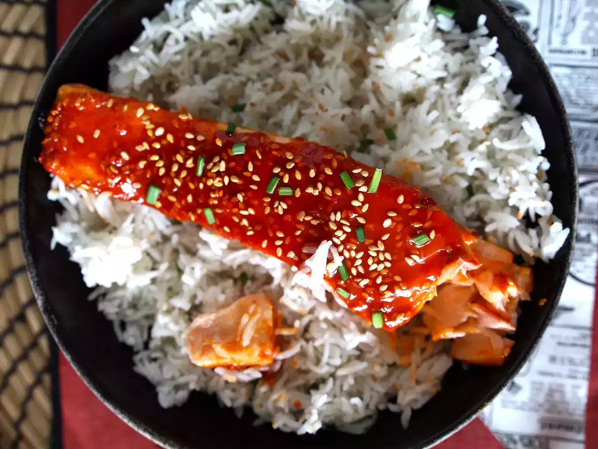 Losos na kórejský spôsob s omáčkou gochujang pripravený za 8 minút - foto 4