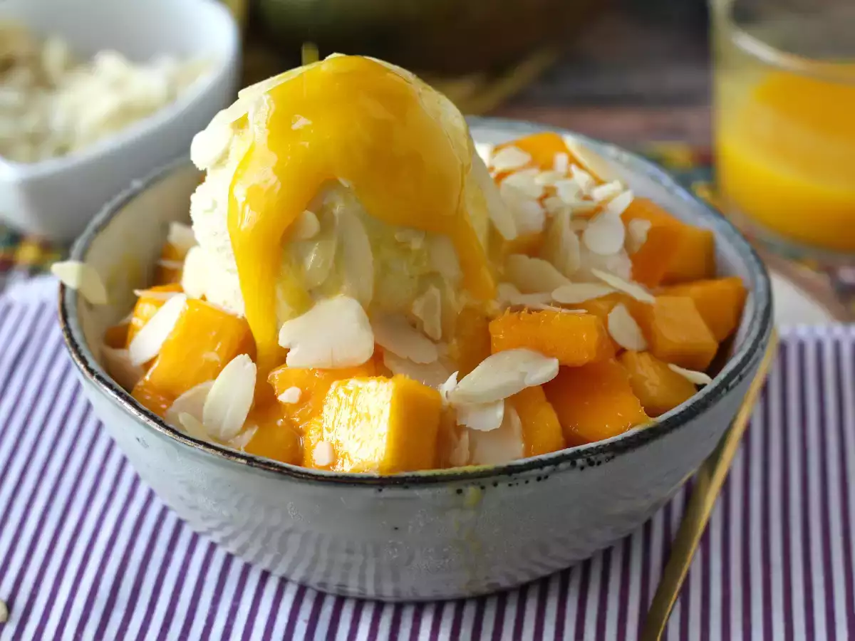 Mango bingsu, lahodný kórejský dezert s mangom, ktorý je hitom po celom svete