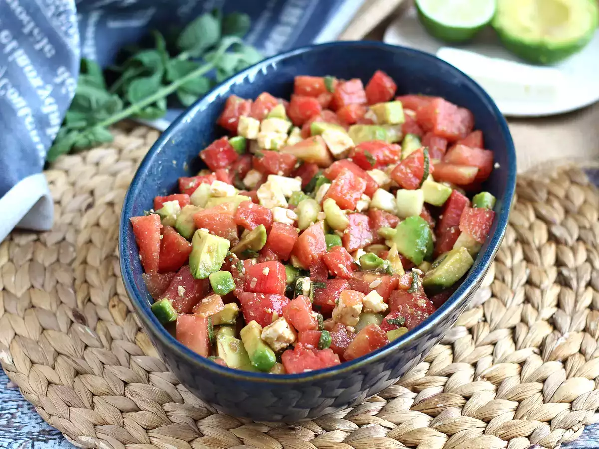 Melón, feta, avokádo a uhorkový šalát: extra čerstvý!