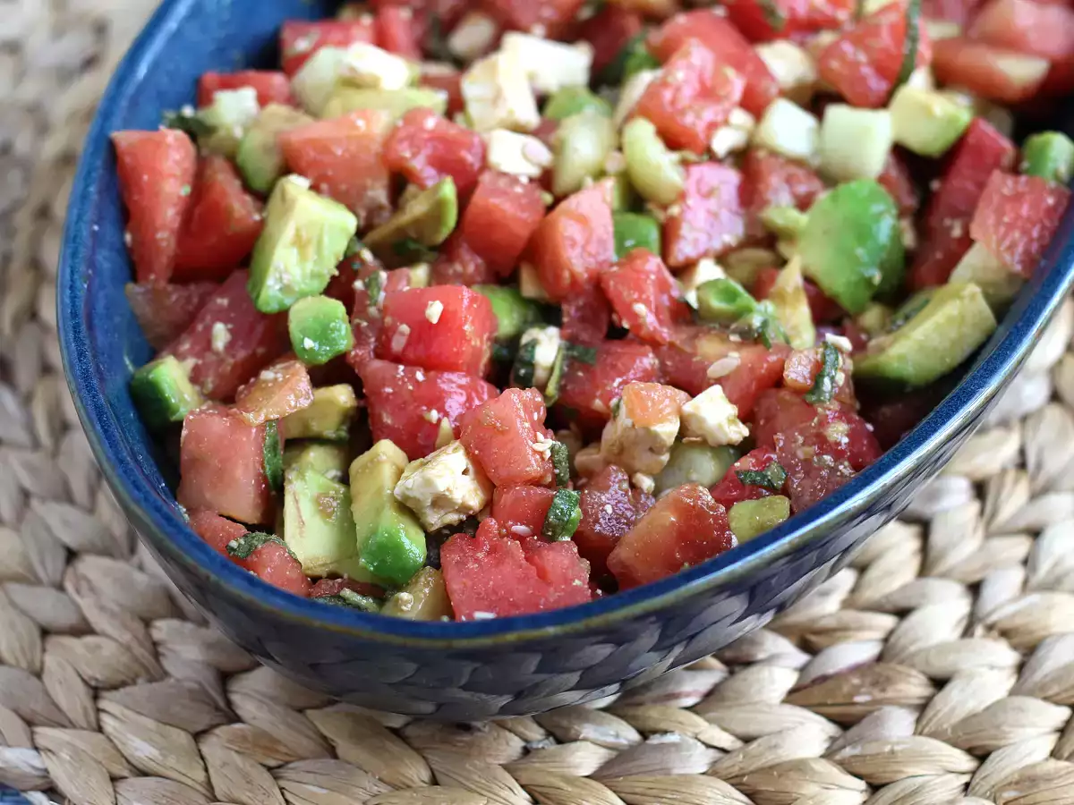 Melón, feta, avokádo a uhorkový šalát: extra čerstvý! - foto 2