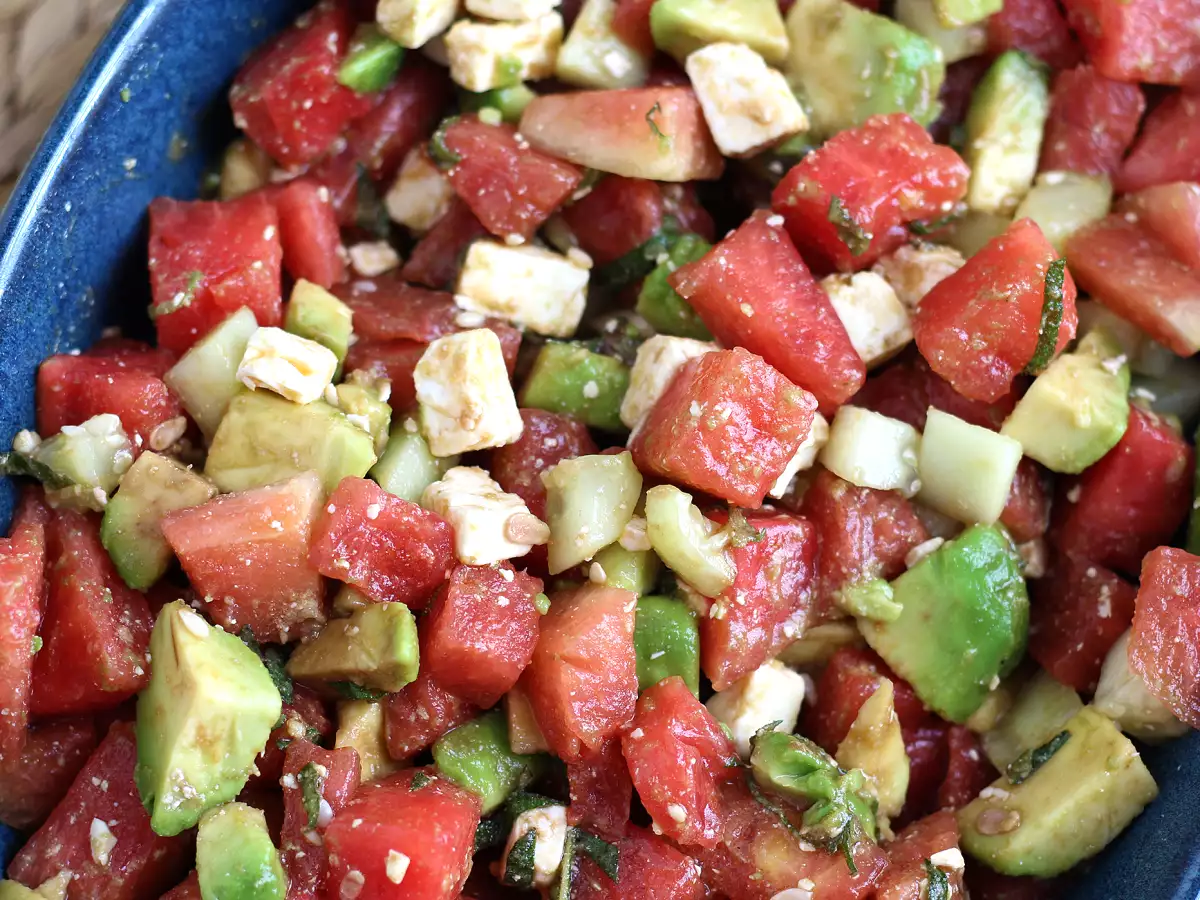 Melón, feta, avokádo a uhorkový šalát: extra čerstvý! - foto 3