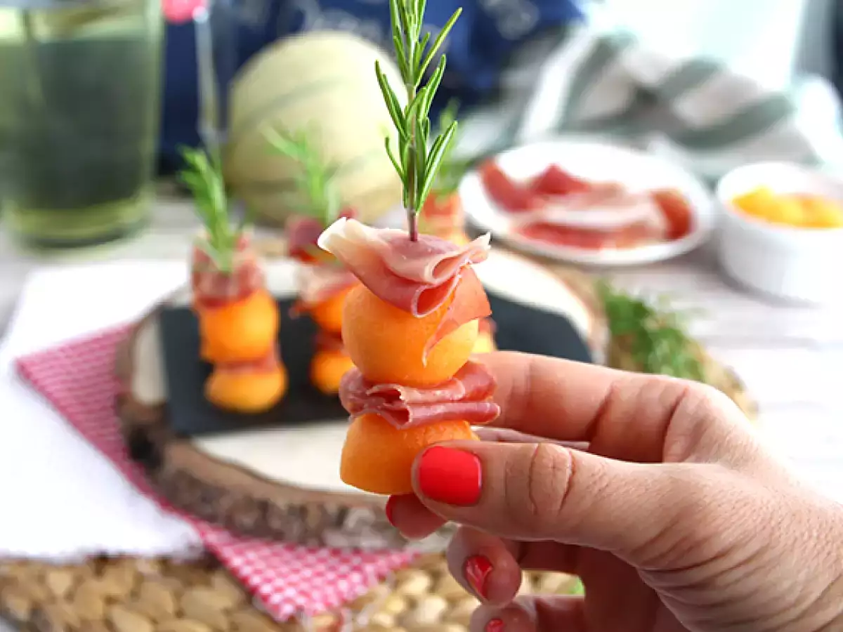 Melón, šunka a rozmarínový aperitív kebab - foto 3