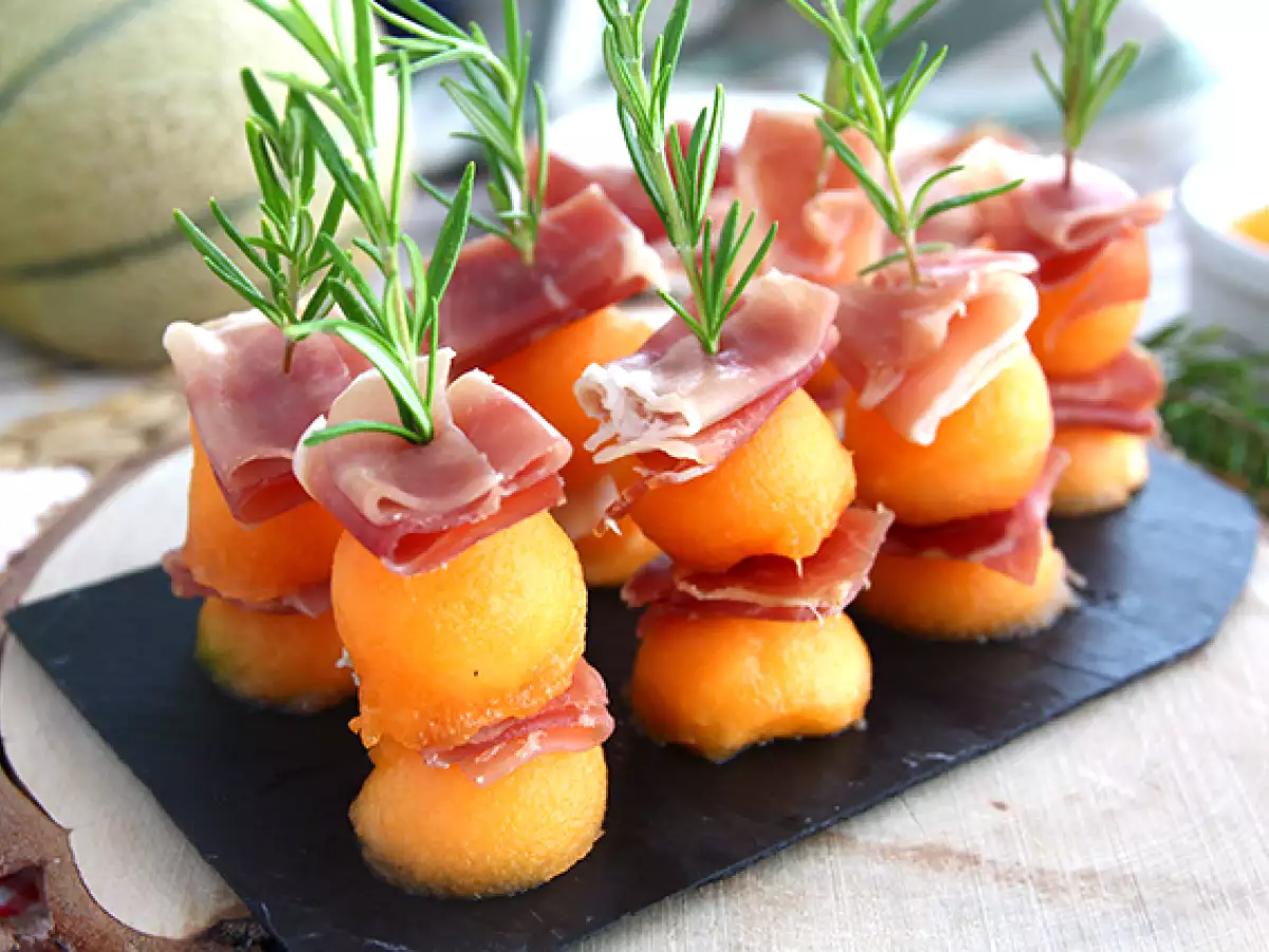 Melón, šunka a rozmarínový aperitív kebab - foto 4