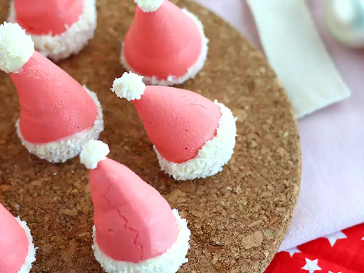 Meringues Santa klobúky - foto 2