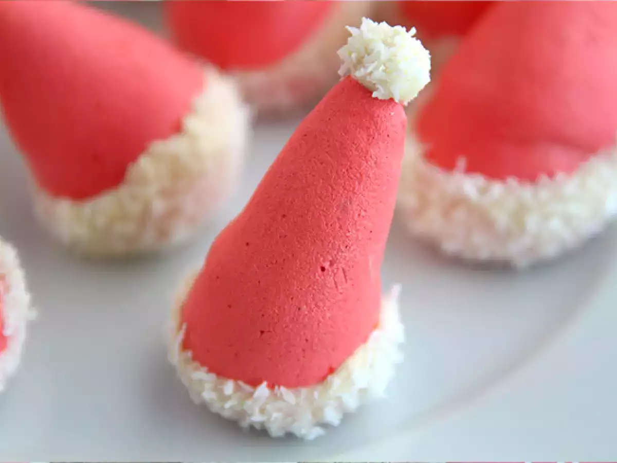 Meringues Santa klobúky - foto 3