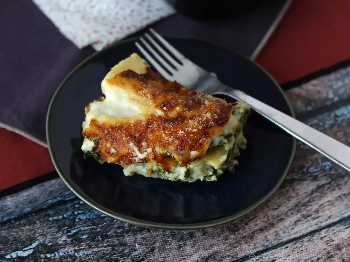 Mimoriadne topiace sa ricotta a špenátové lasagne - foto 4