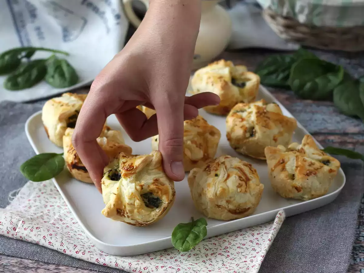 Mini pečivo so špenátom a kozím syrom - foto 3