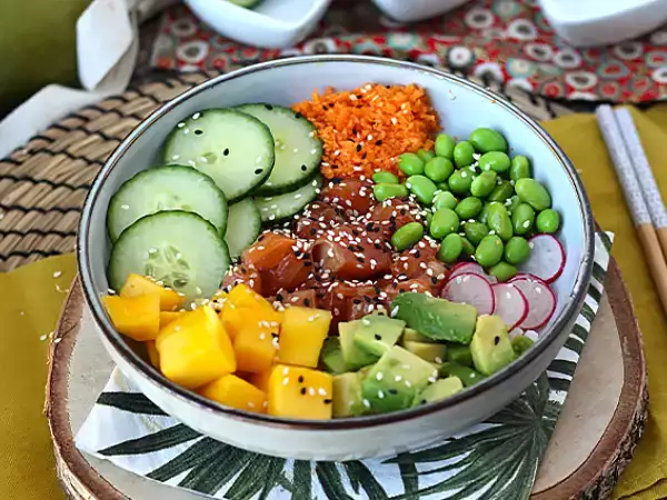Recept Miska poké s lososom