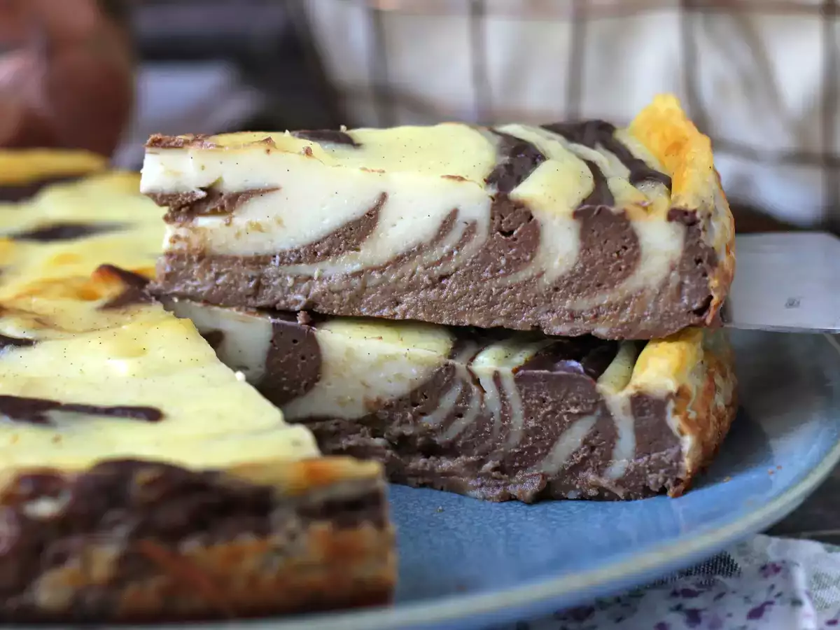 Mramorovaný flan bez pečiva, veľmi jednoduchý na prípravu pre zaručený wow efekt - foto 3