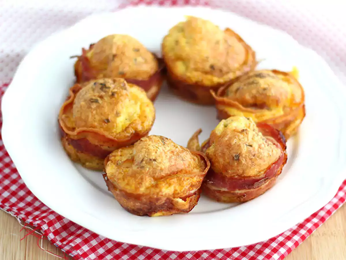 Muffiny so slaninou