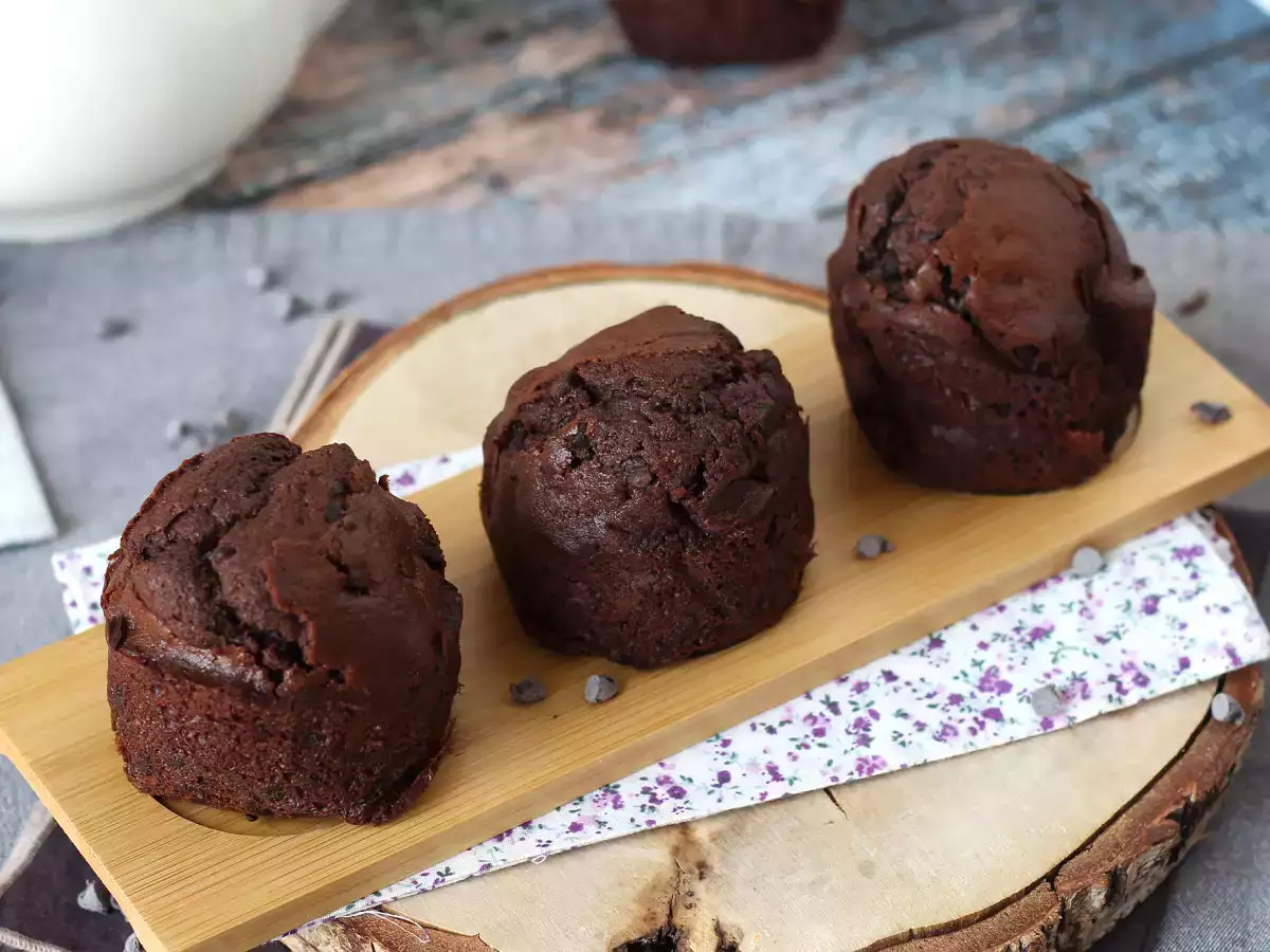 Najlepšie čokoládové muffiny: obrovské a vlhké - foto 7