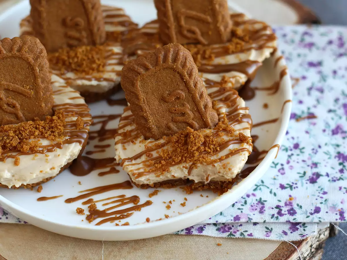 Nepečené tvarohové koláče so sušienkami speculoos - foto 2