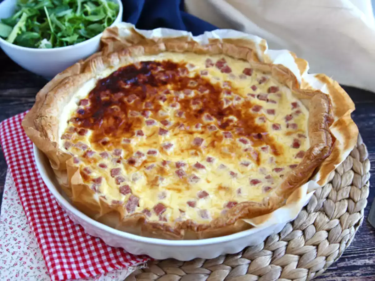 Nízkotučný quiche so šunkou, syrom a jogurtom!